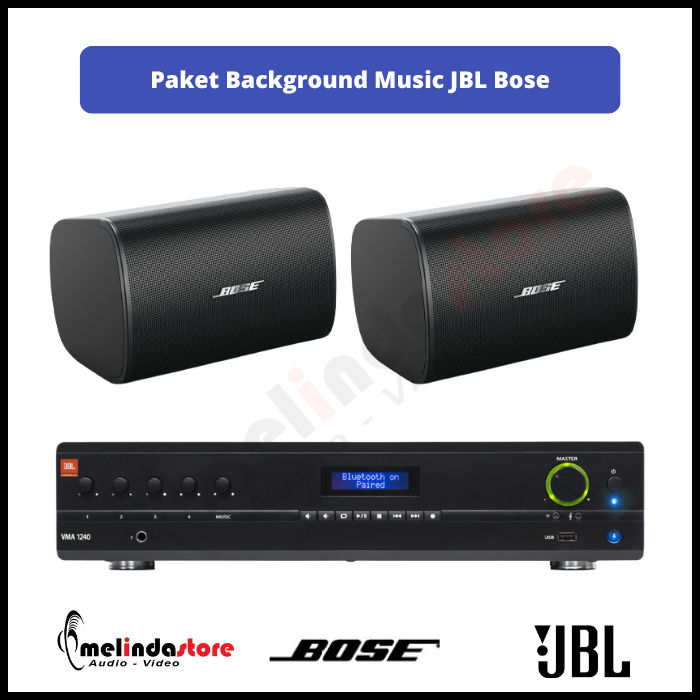 Paket Background Music Amplifier JBL Speaker Bose - 2 Speaker